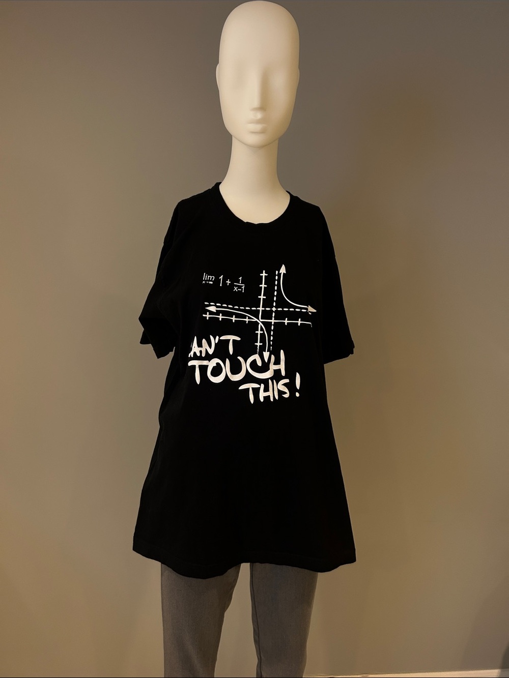 American Apparel Black Kids Graphic Tee with White Math Design